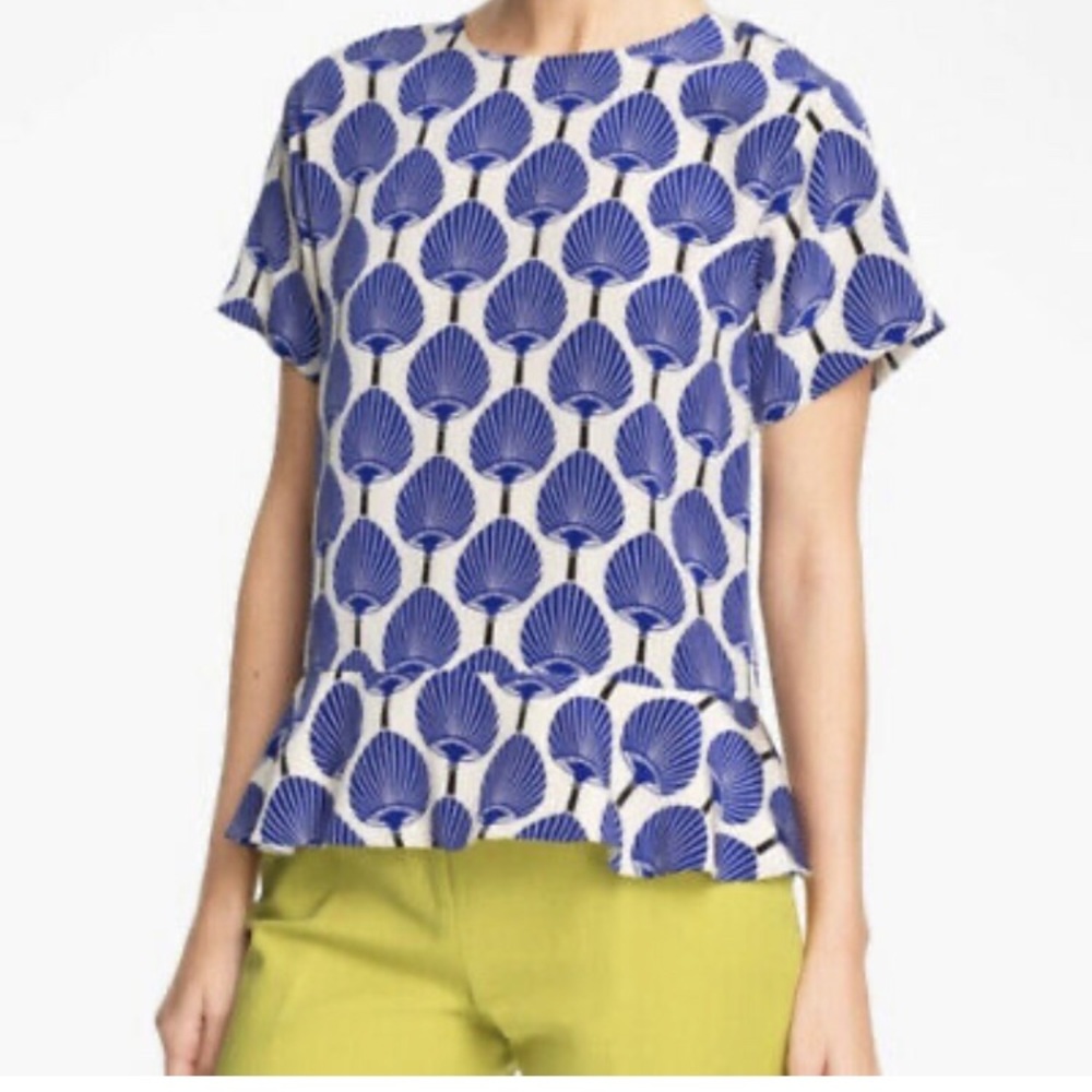 Florence Broadhurst for Kate Spade Silk Fan Blouse